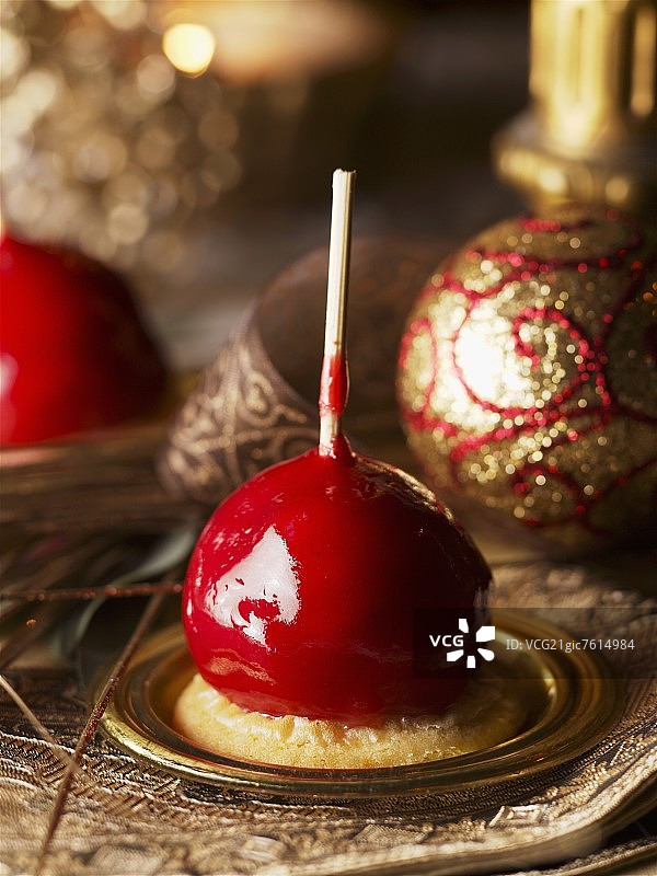 圣诞太妃糖苹果图片素材