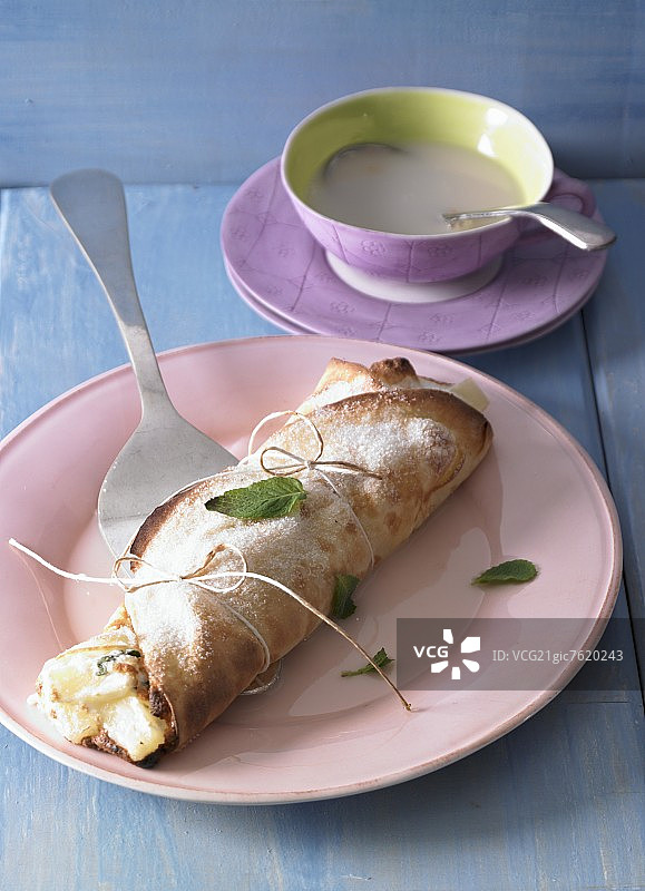 菠萝薄荷烤薄饼图片素材