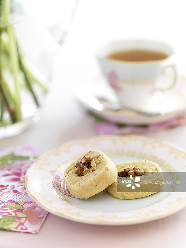 核桃酥饼图片素材
