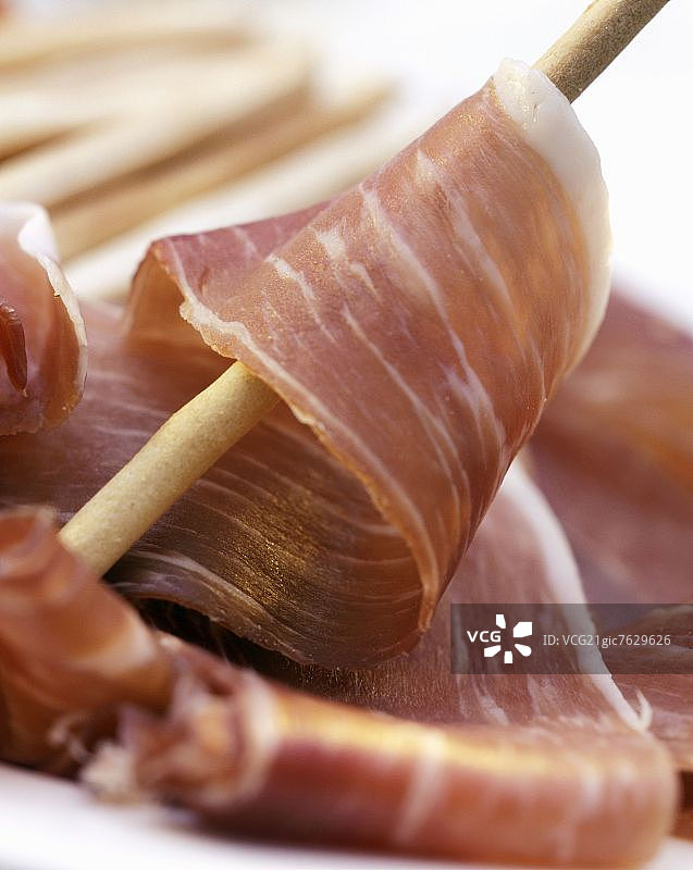 帕尔马火腿和格里西尼图片素材