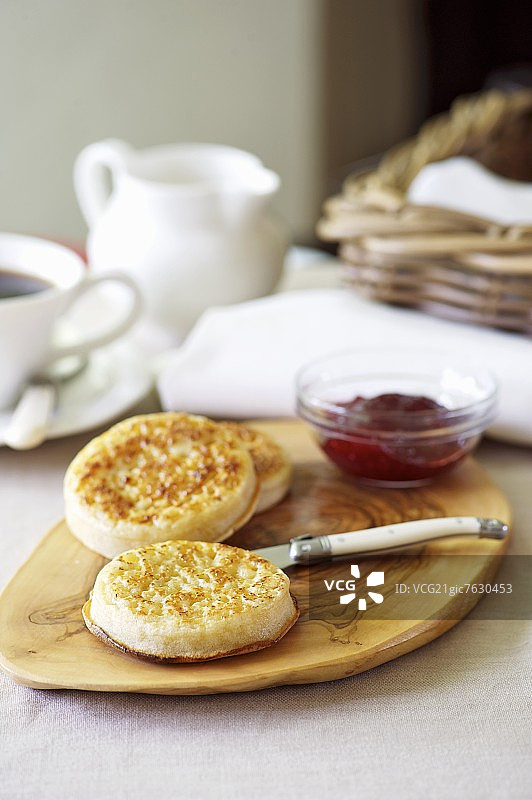烤饼和果酱图片素材