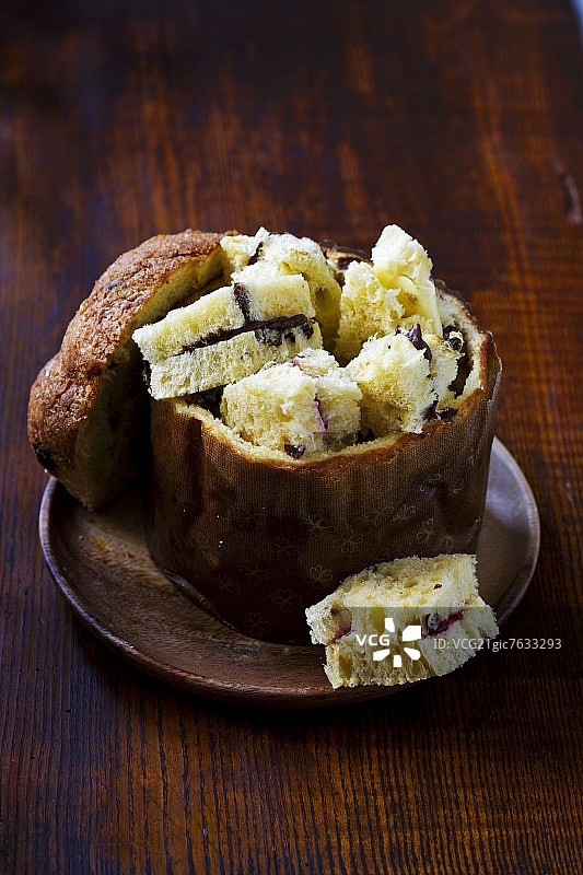 意式填充圣诞面包图片素材