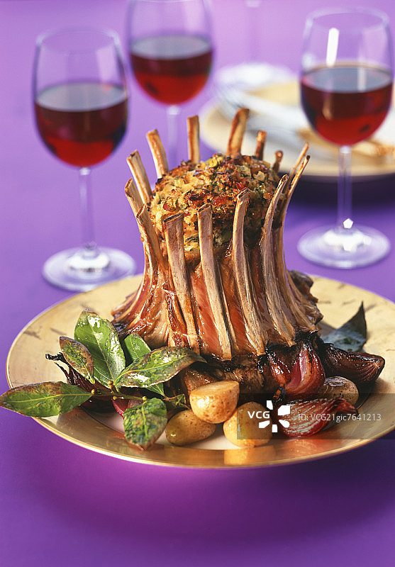 酿羊肉皇冠烤肉图片素材