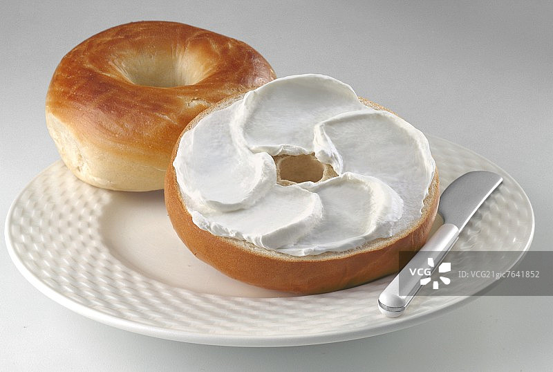 软奶酪贝果图片素材