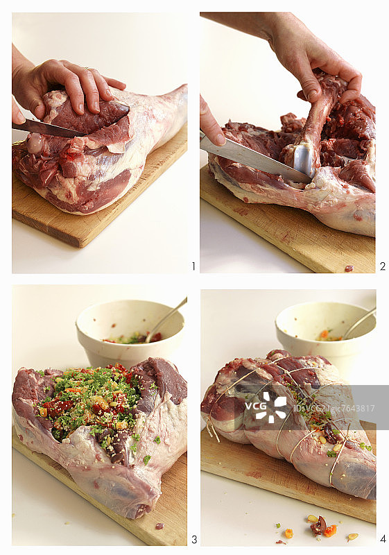 准备中的酿羊腿图片素材