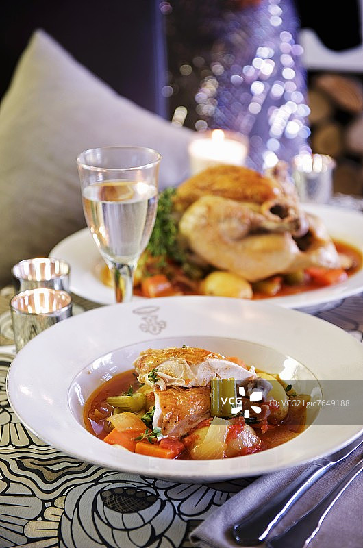 蔬菜烹饪鸡肉图片素材