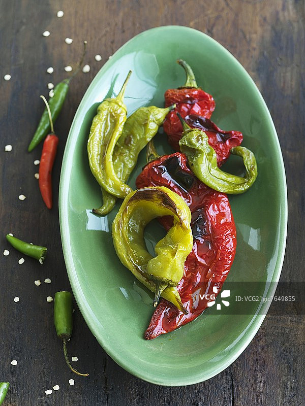 什锦烤辣椒图片素材