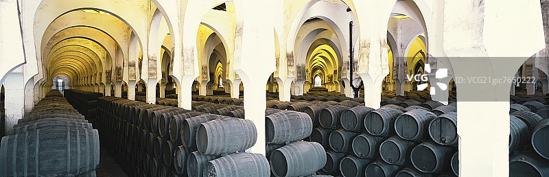 西班牙赫雷斯德拉弗龙特拉佩德罗多梅克酒窖“La Mezquita”图片素材