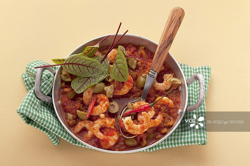 番茄橄榄大虾图片素材