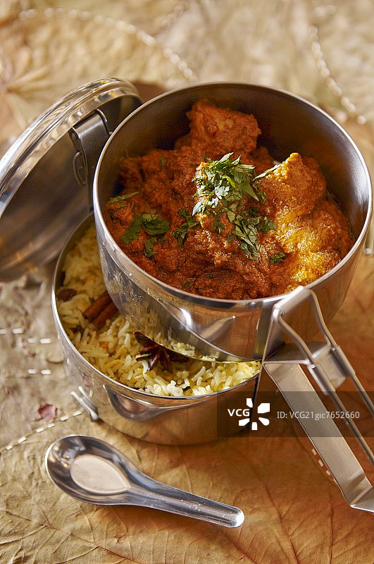 黄油鸡肉饭图片素材