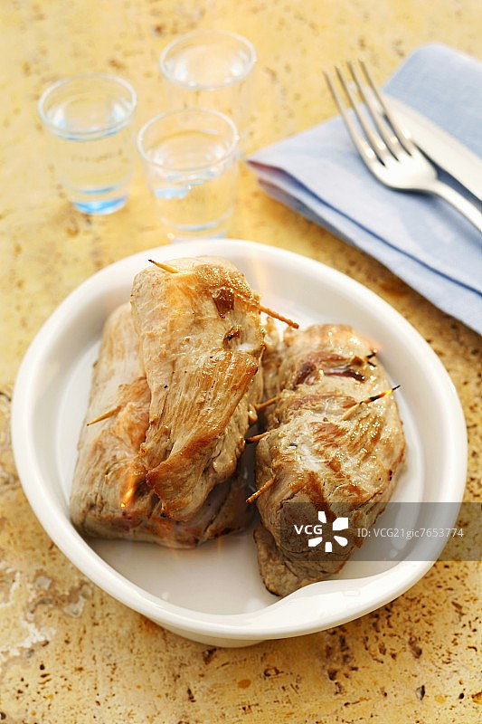 蘑菇馅火焰猪里脊图片素材