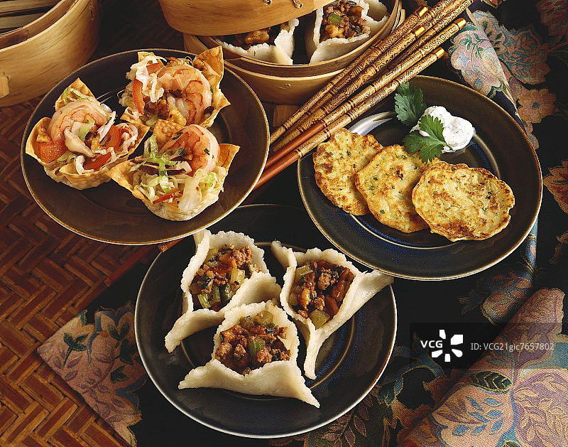 点心和葱油饼图片素材