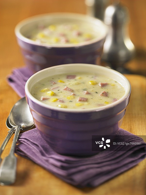 火腿玉米浓汤（美国）图片素材