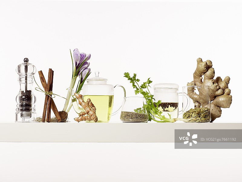 印度香料的排列图片素材