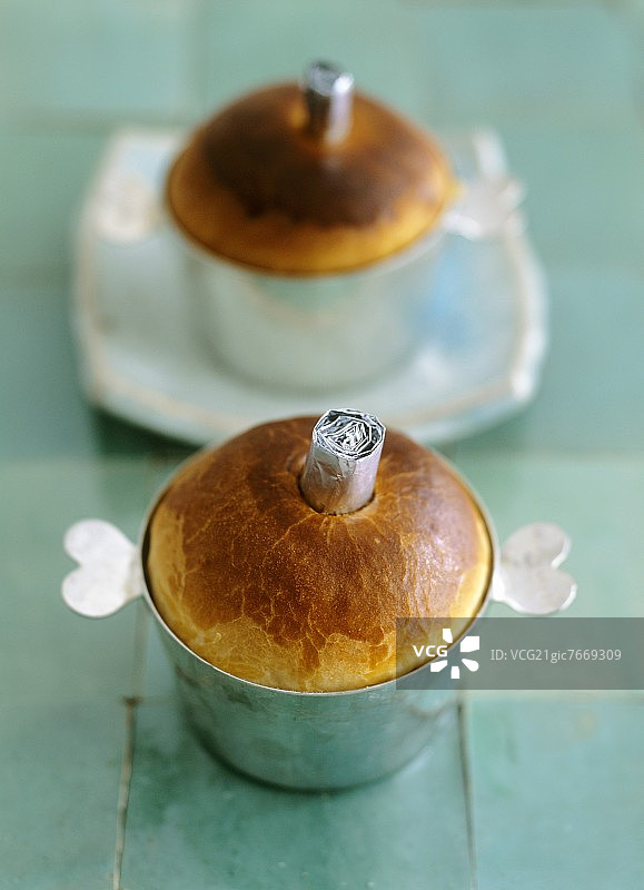 鹅肝布里欧修面包图片素材