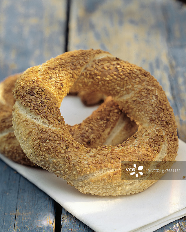 环形芝麻面包图片素材