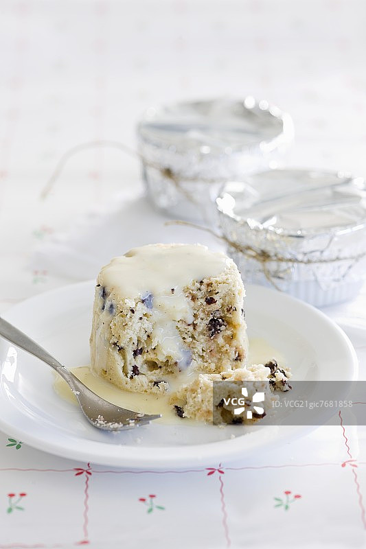 蔓越莓面包布丁图片素材