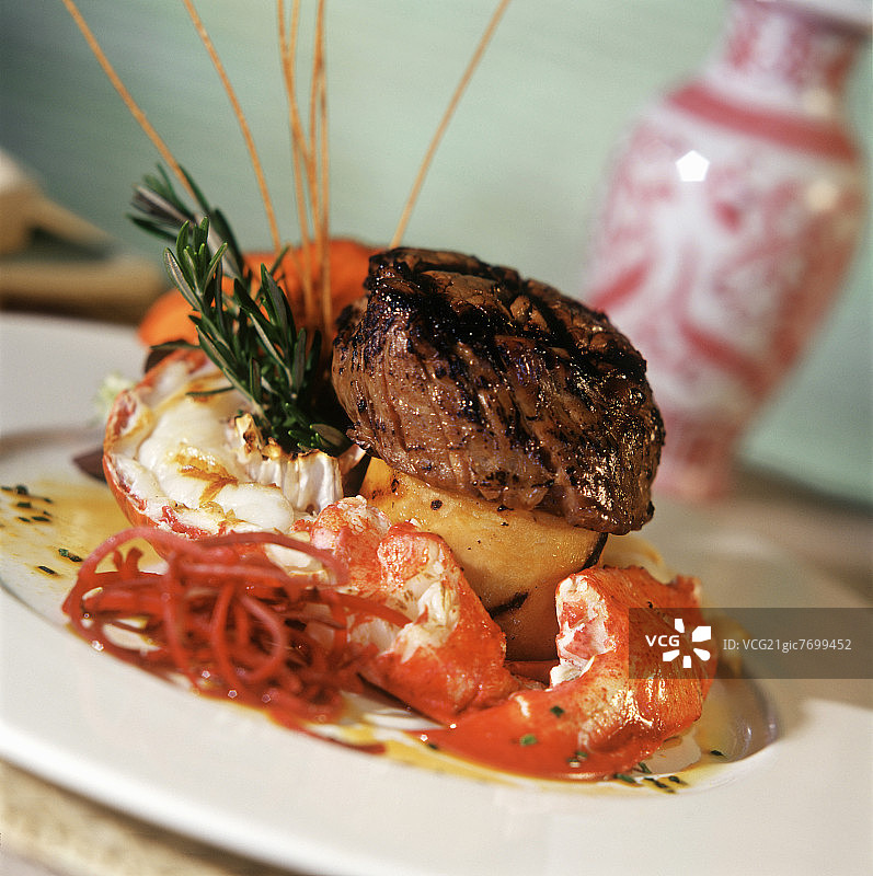 牛排和龙虾图片素材