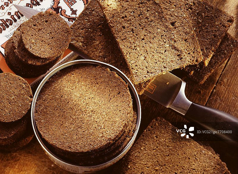 各种切片的黑麦面包图片素材