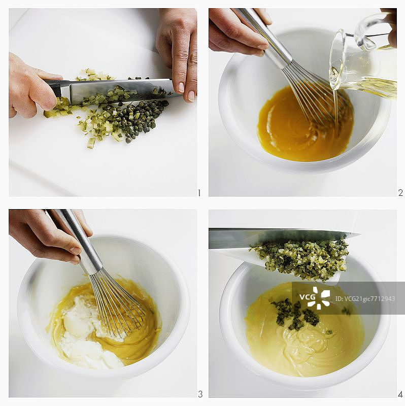 制作法式蛋黄酱图片素材