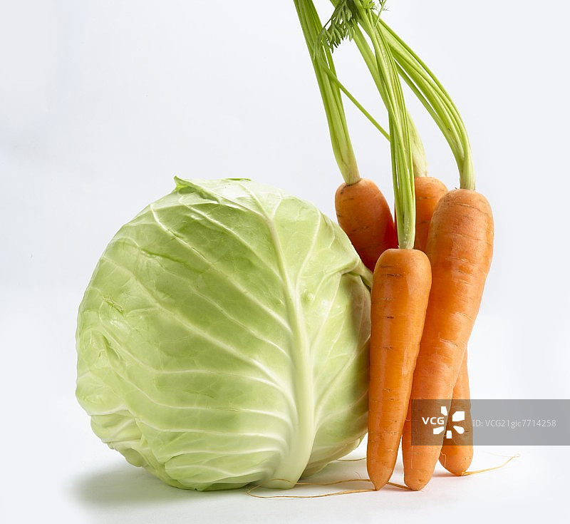 胡萝卜和卷心菜图片素材