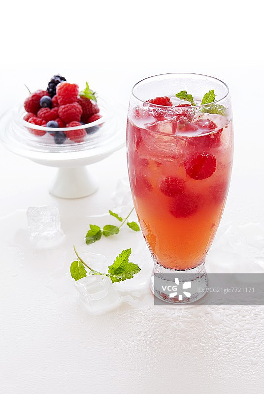 覆盆子柠檬水图片素材