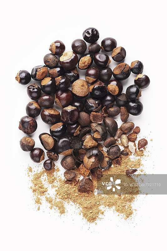 瓜拉纳（种子和粉末）图片素材