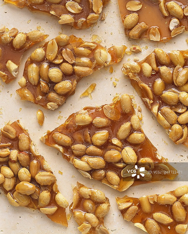 自制花生脆糖碎片图片素材