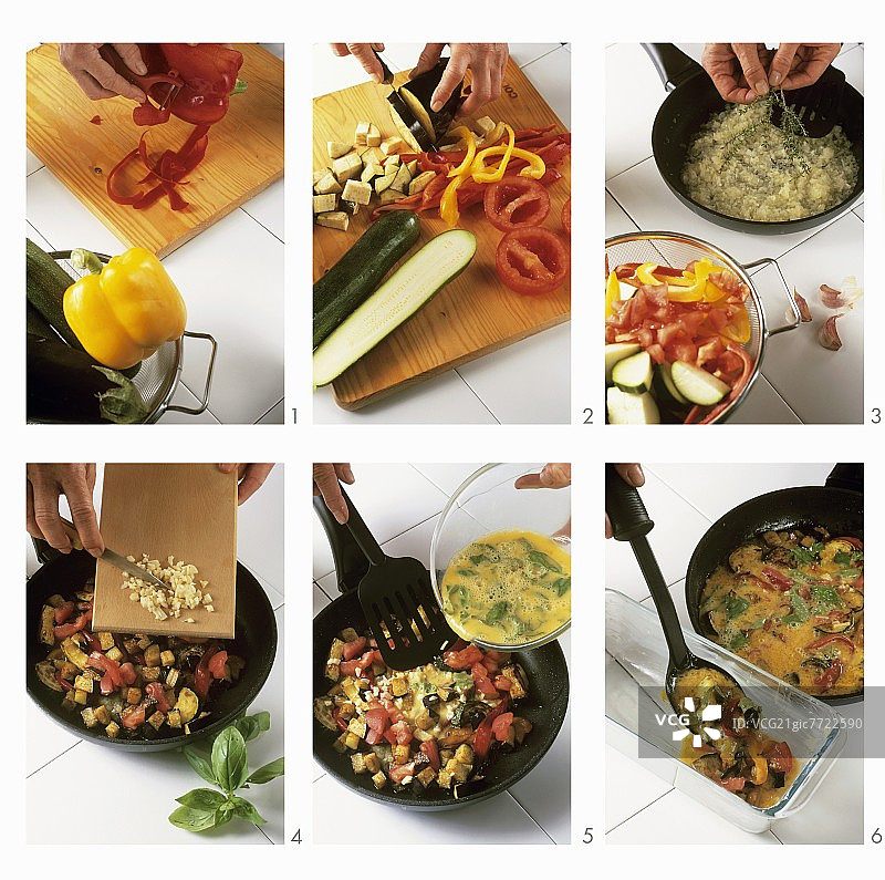 制作法式烩蔬菜冻糕图片素材