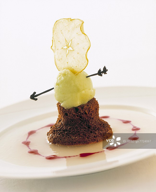 威廉·泰尔（巧克力布丁配苹果冰沙）图片素材