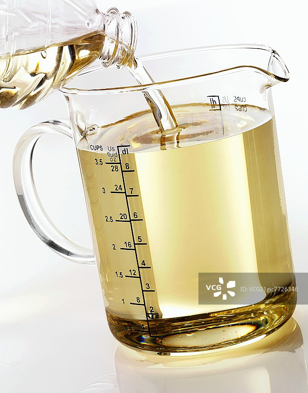 向量杯中倒入玉米油图片素材