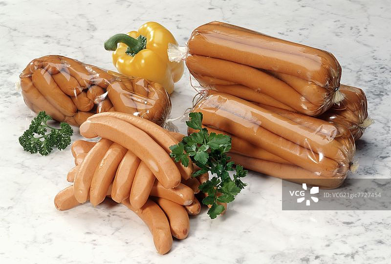 塑料袋里的维也纳香肠图片素材