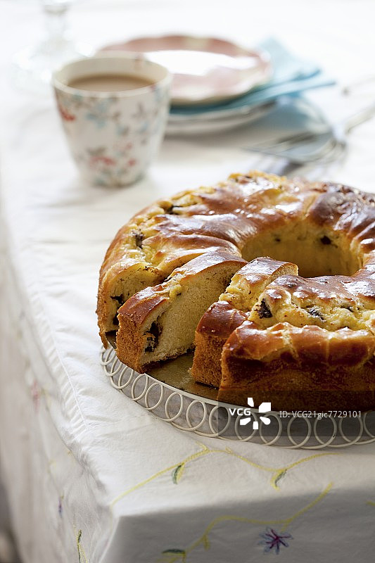 巧克力香蕉蛋糕图片素材