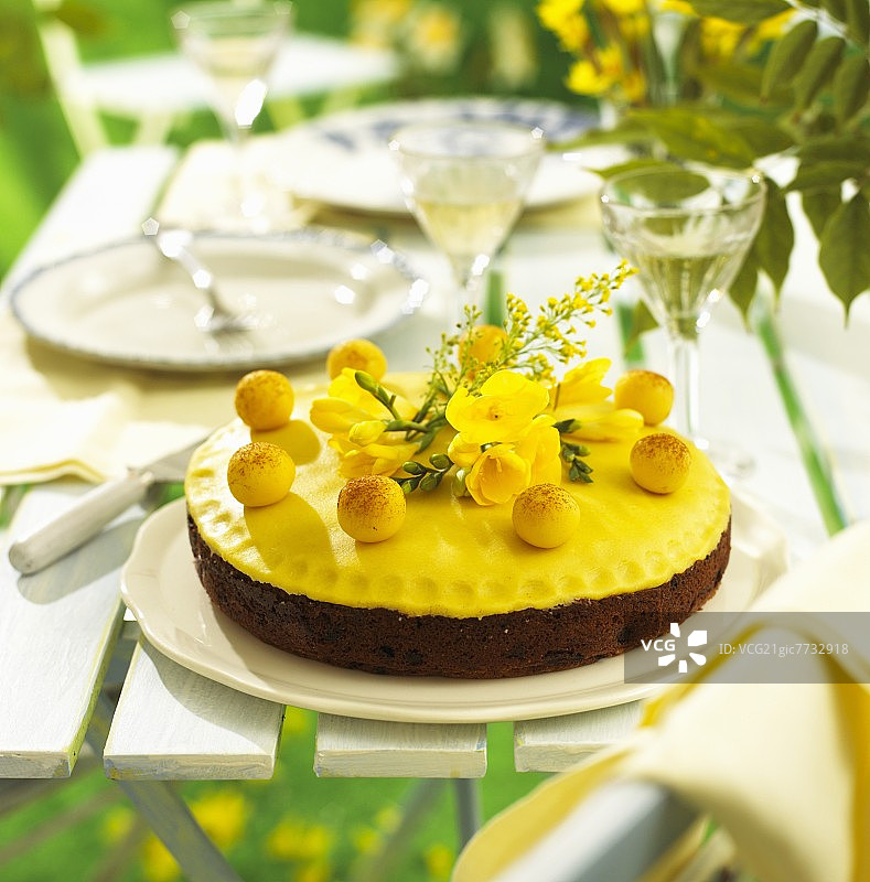 复活节西米蛋糕图片素材