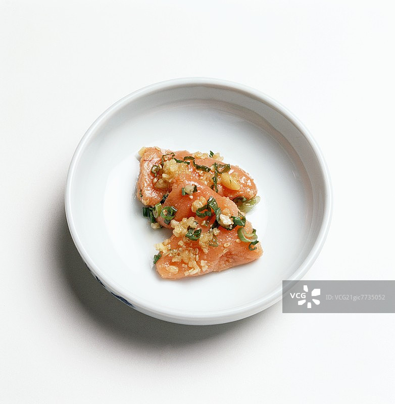 蒜香松子鳕鱼籽图片素材