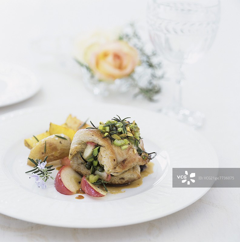 开心果鸡肉卷图片素材