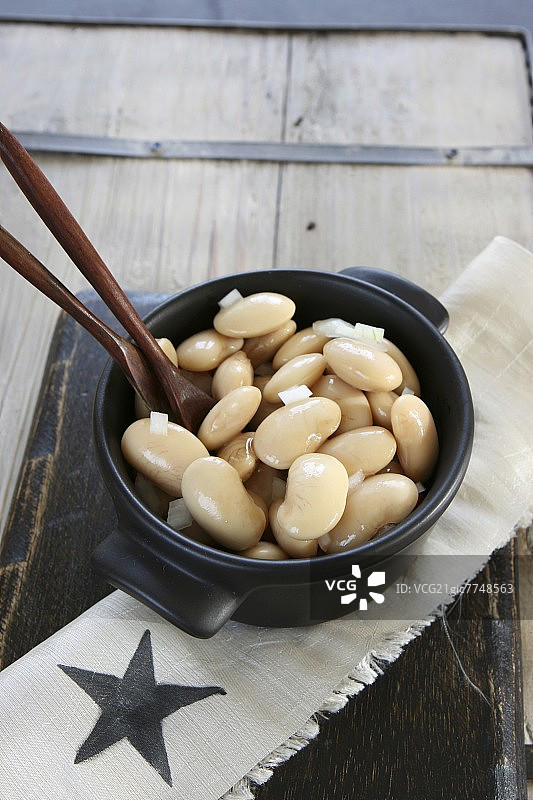 洋葱白豆沙拉图片素材