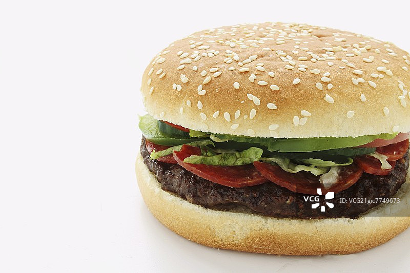 意式香肠汉堡图片素材