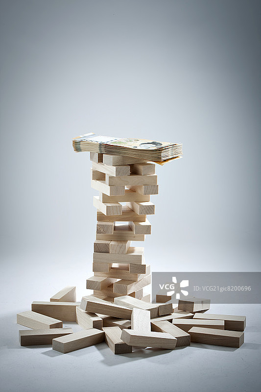 金融经济积木图片素材