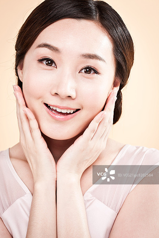 女性面部特写图片素材