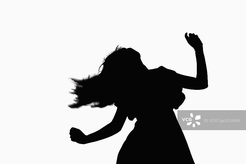 跳舞的女子轮廓图片素材