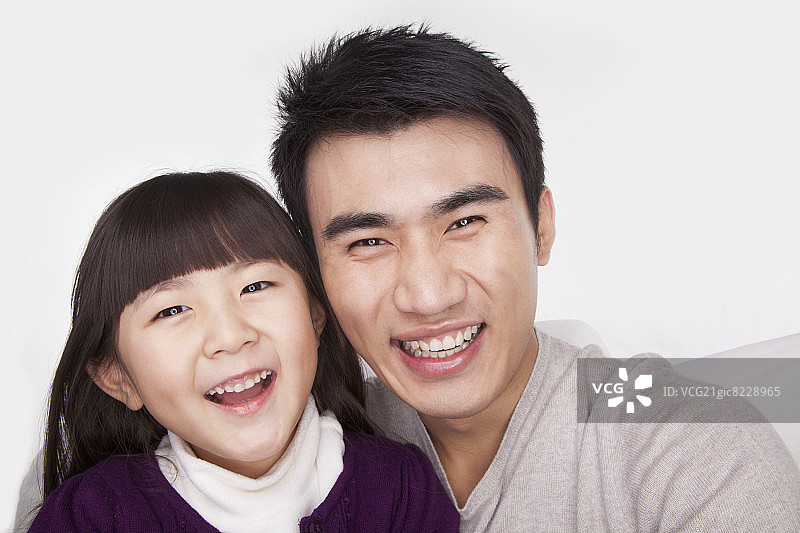 父女的摄影棚照片图片素材