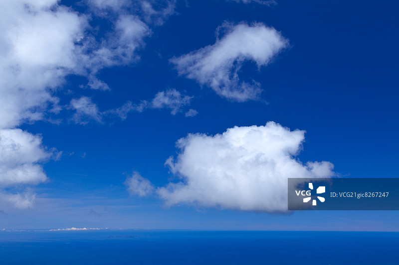 日本海与天空，秋田县风光图片素材