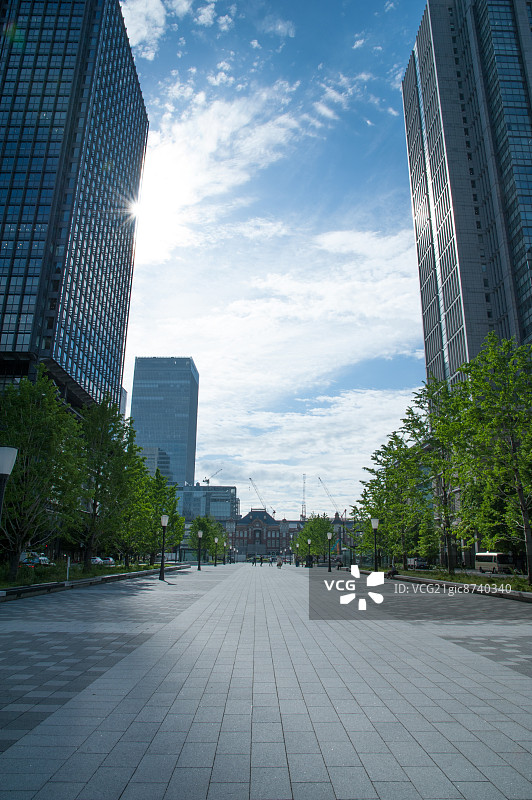 东京千代田区的人行道图片素材