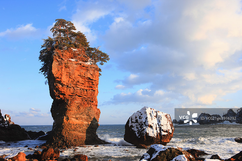 日本岩手县三王岩图片素材