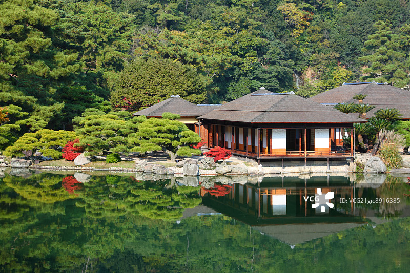 日本香川栗林公园图片素材