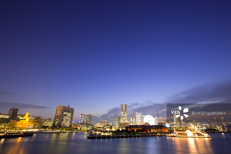 日本神奈川县港未来21图片素材