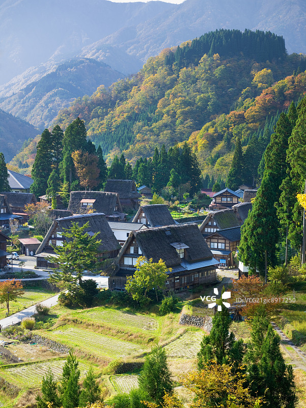日本富山县五箇山图片素材