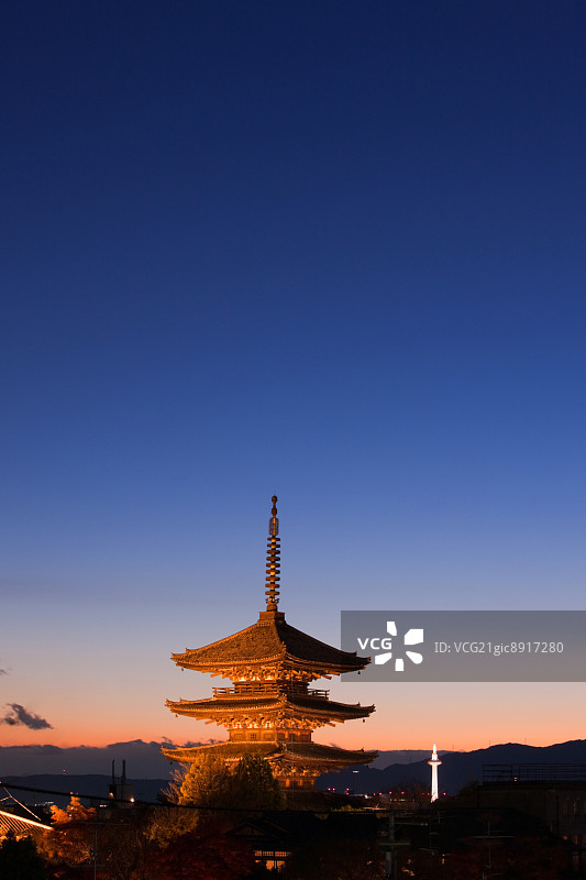 日本京都八坂塔图片素材