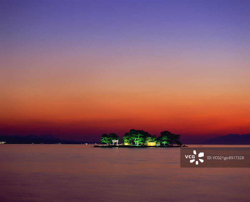 日本岛根县宍道湖与嫁岛图片素材